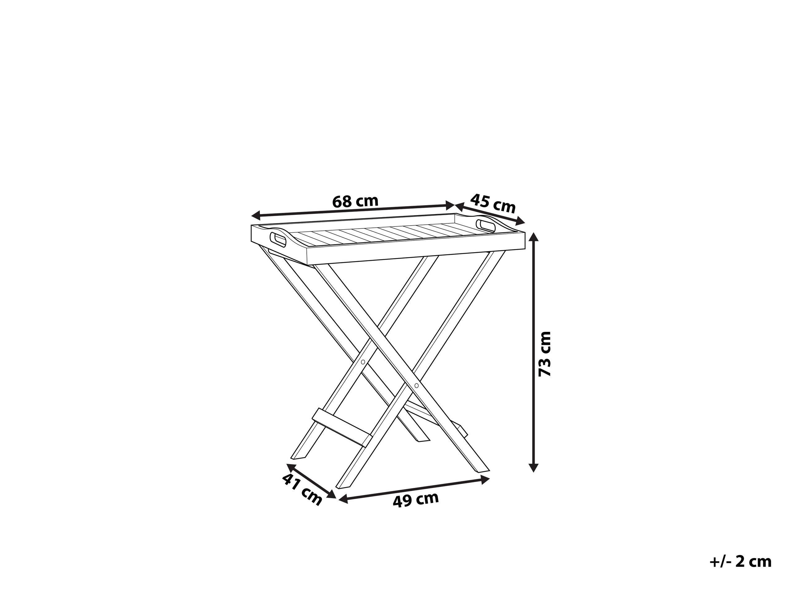 Beliani Table d'appoint en Acacia Rustique AMANTEA  