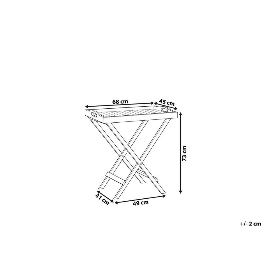 Beliani Outdoor Beistelltisch aus Akazienholz Rustikal AMANTEA  
