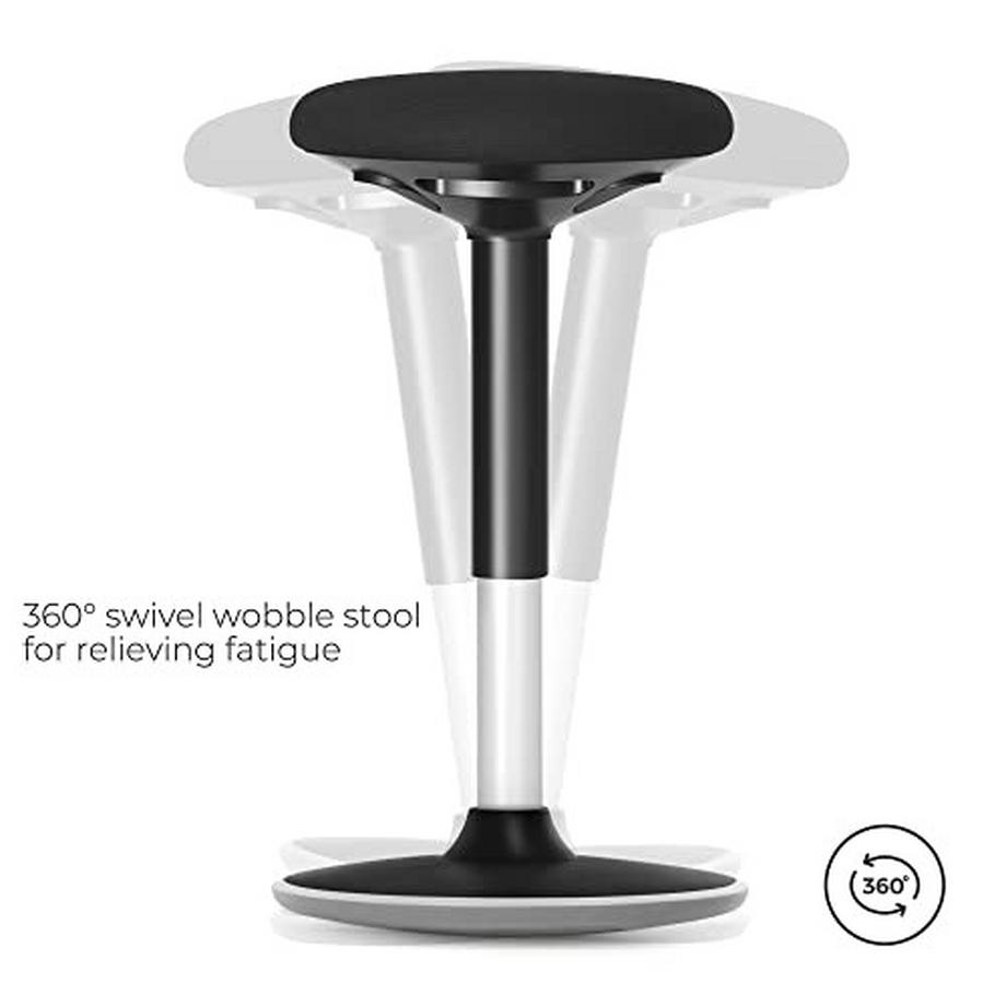 Pricenet  Chaise active pivotante à 360° avec hauteur réglable 