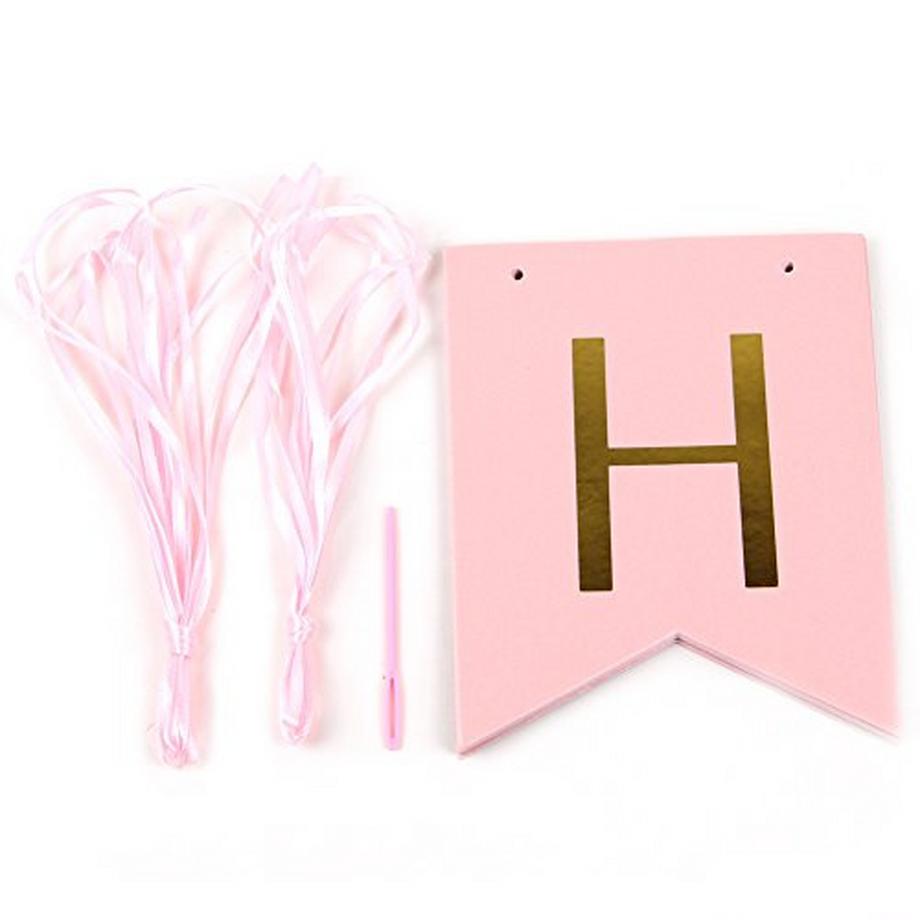 Alopini  HAPPY BIRTHDAY Girlande Set Geburtstagsdekoration Seidenpapier Pompons Folie Spirale Dekoration 