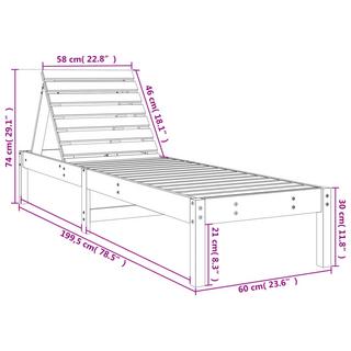 VidaXL lettino da sole Legno di pino  