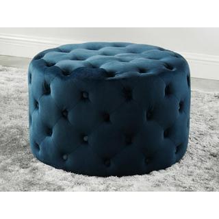 Vente-unique Pouf FOURCA in velluto Blu notte  