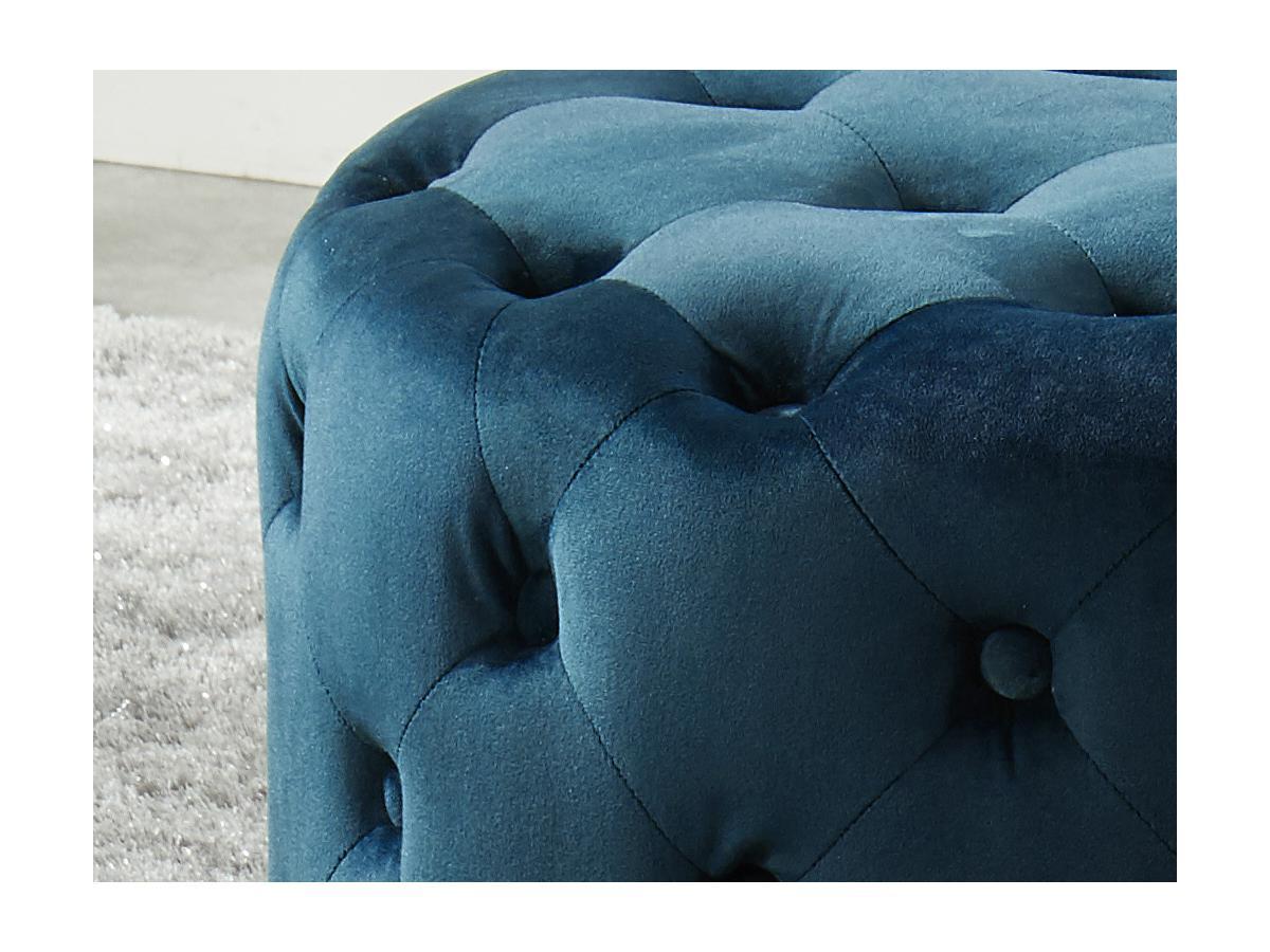 Vente-unique Pouf FOURCA in velluto Blu notte  