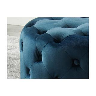 Vente-unique Pouf FOURCA in velluto Blu notte  