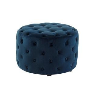 Vente-unique Pouf FOURCA in velluto Blu notte  