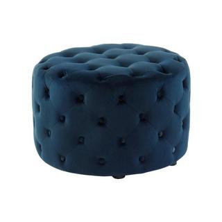 Vente-unique Pouf FOURCA in velluto Blu notte  