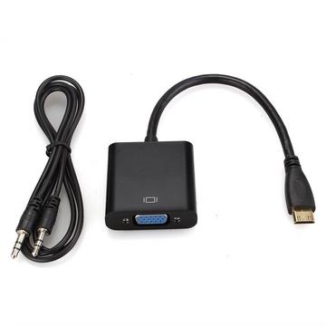 MINI HDMI vers VGA avec Prise en charge audio - Adaptateur / Plug and Play