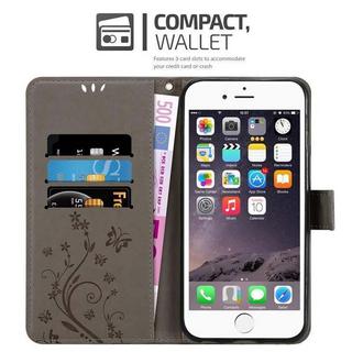 Cadorabo  Housse compatible avec Apple iPhone 6 / 6S - Coque de protection au design floral avec fermeture magnétique, fonction de support et emplacements pour cartes 