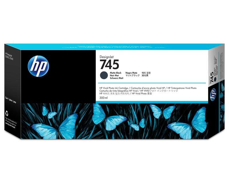 Hewlett-Packard  HP Tintenpatrone 745 matte black F9K05A DesignJet Z5600 300ml 