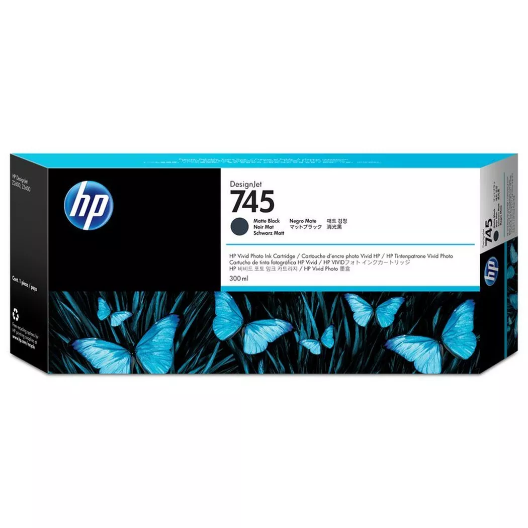 Hewlett-Packard – HP Tintenpatrone 745 matte black F9K05A DesignJet Z5600 300ml, One Size