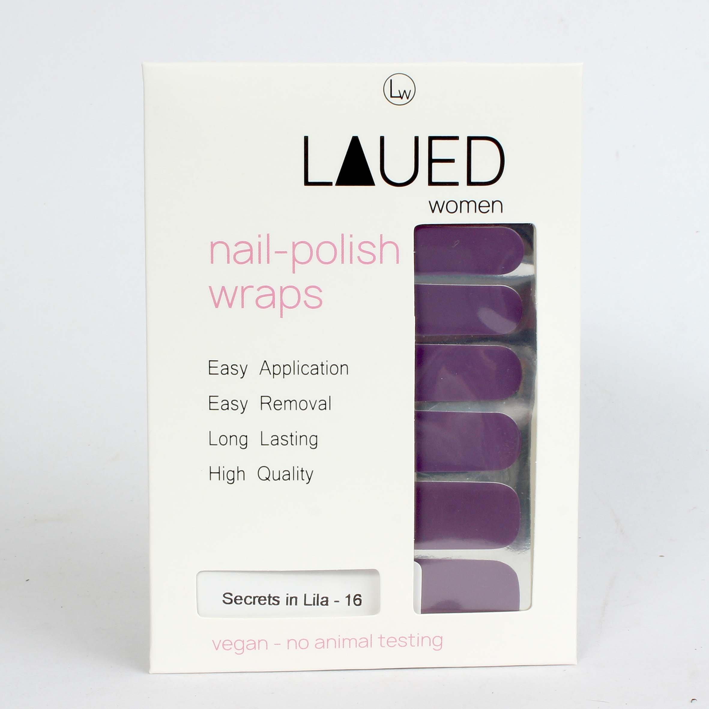 LAUED  films à ongles végétaliens solid purple Secrets In Lila 