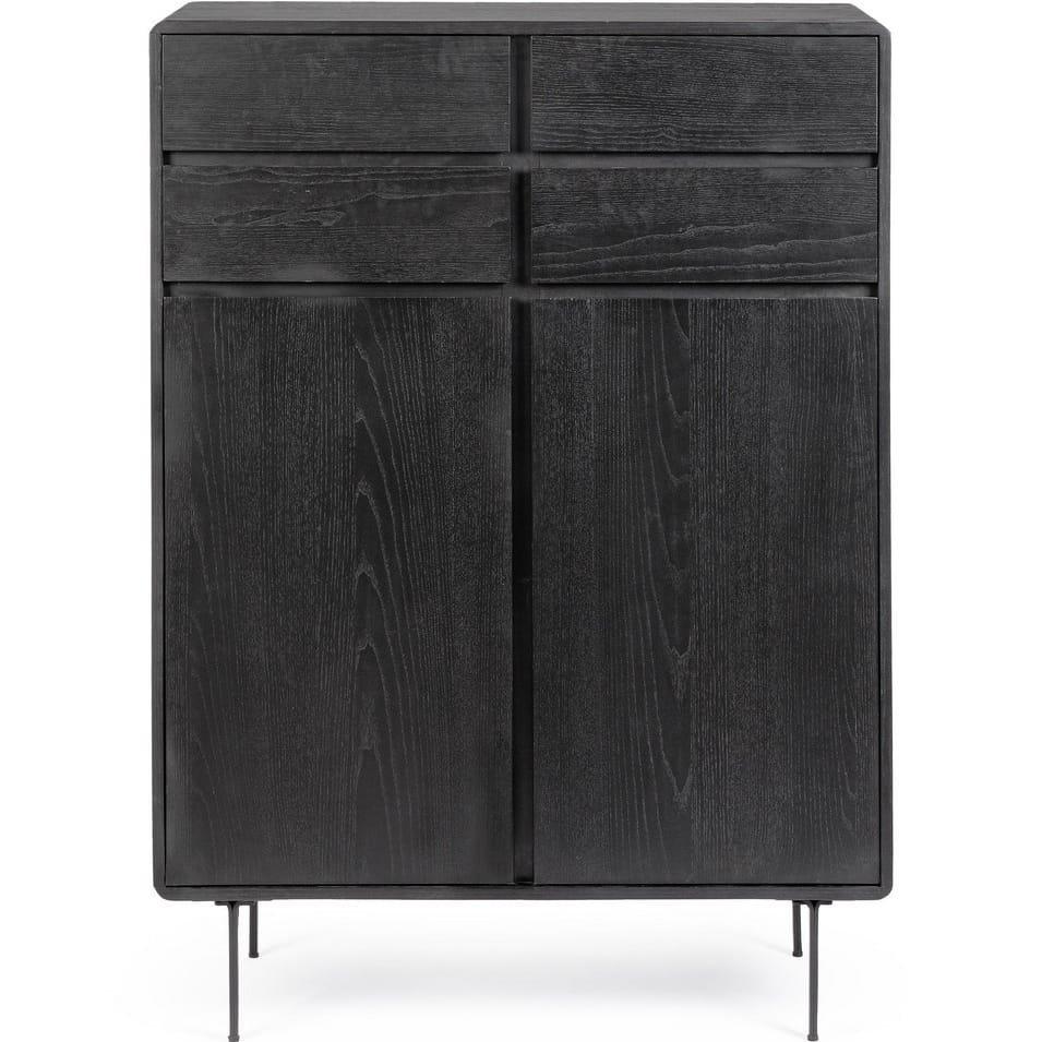 mutoni Commode Widald noir 90x40x130  