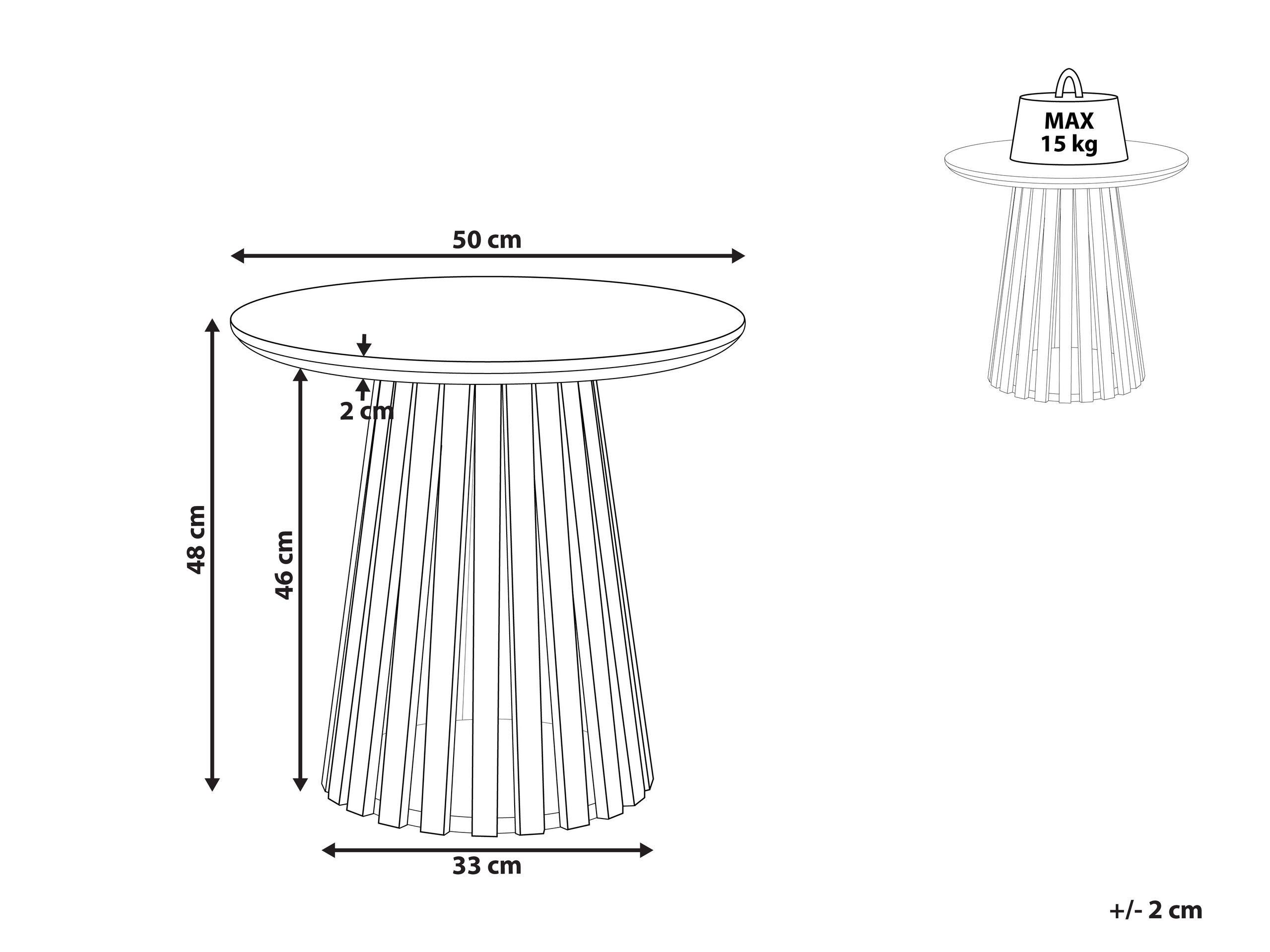 Beliani Table basse en Acacia Moderne MESILLA  