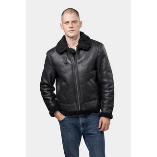 GÖTTIG.  Blouson en cuir Shearling Aviator B3 - Noir 