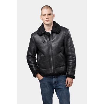 Blouson en cuir Shearling Aviator B3 - Noir