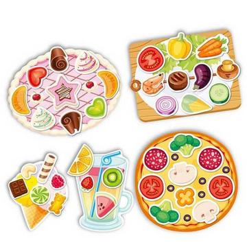 Jeu éducatif pour enfants, cartes en plastique avec velcro -Cuisine Montessori® by Far far land