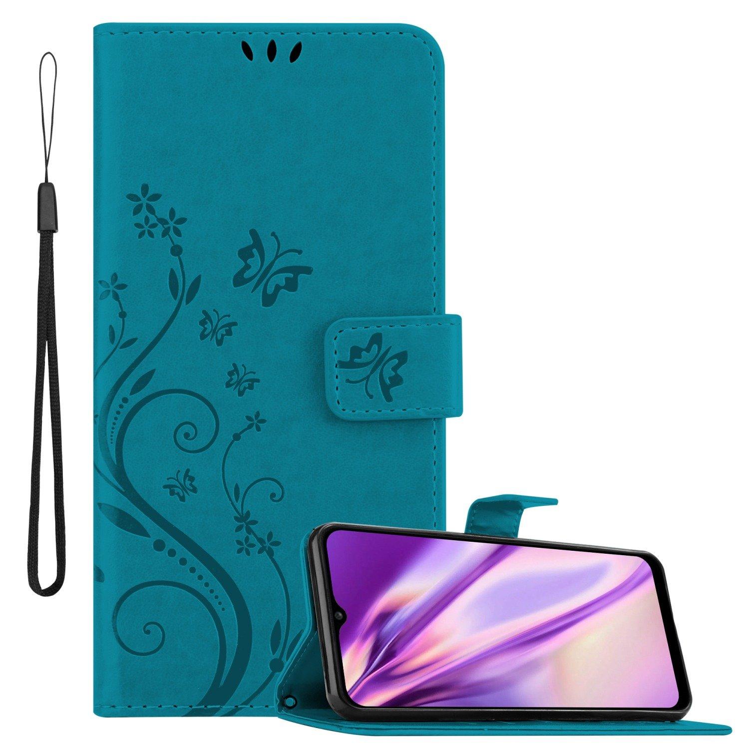 Cadorabo  Hülle für Samsung Galaxy A03s Blumen Design Magnetverschluss 