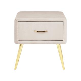 Beliani Comodino 1 cassetto en Velluto Glamour FLAYAT  
