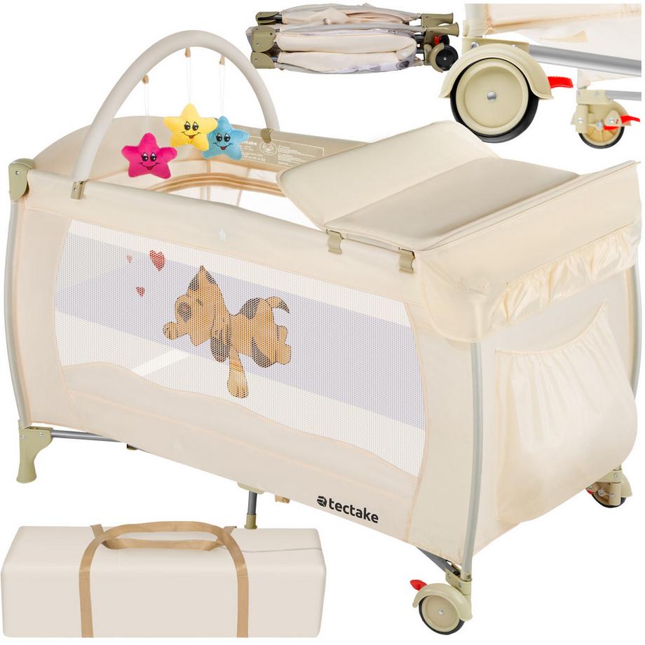 Tectake  lettino da viaggio con fasciatoio 
