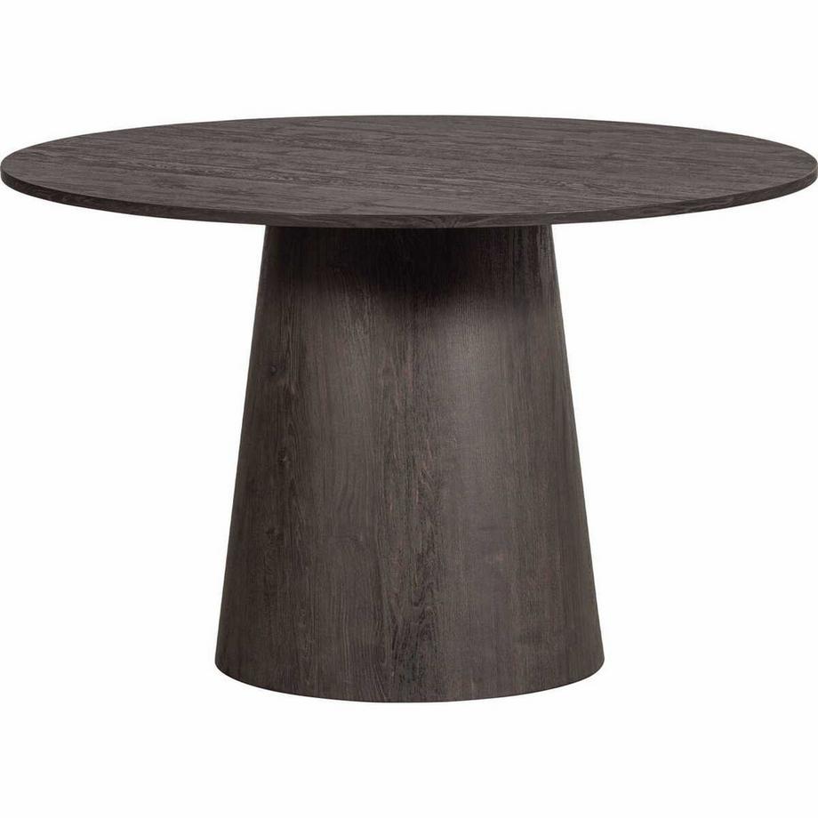 Table de salle à manger Maan ronde marron foncé 120x120