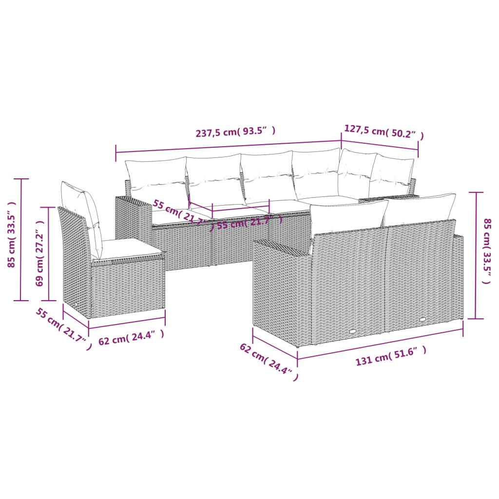 VidaXL Garten sofagarnitur poly-rattan  