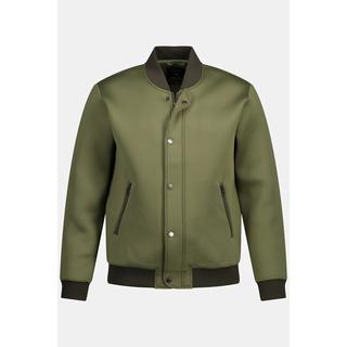 JP1880  Blouson en tissu Scuba, encolure style veste teddy et fermeture à glissière 