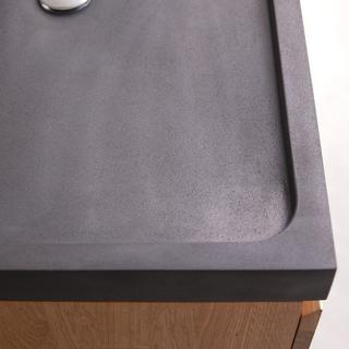 Tikamoon Mobile per il bagno in legno di quercia massello e pietra lavica 80 cm Nova  