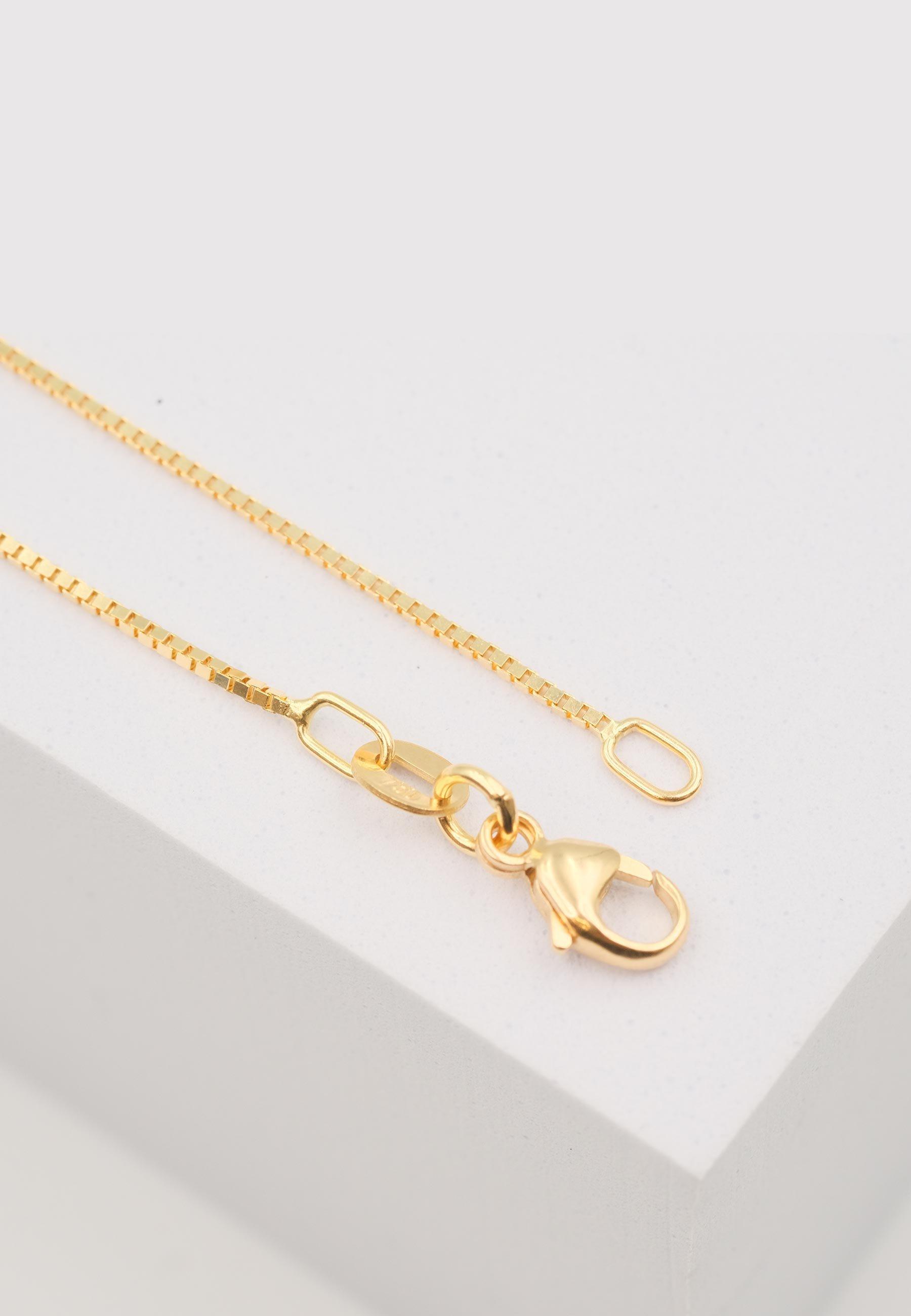 MUAU Schmuck  Collier Venezianer Gelbgold 750, 0.8mm, 50cm 