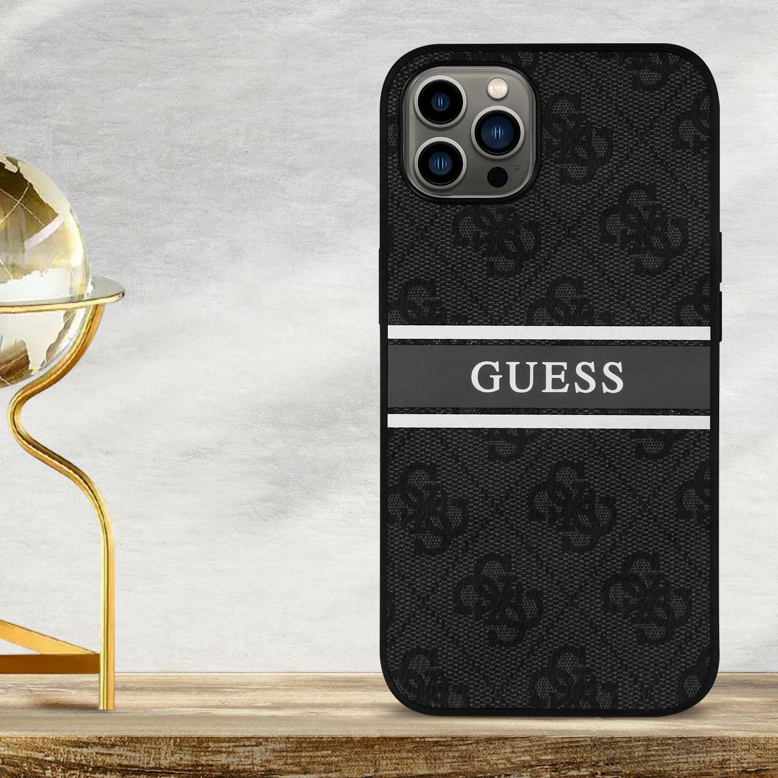 GUESS  Coque pour iPhone 13 Pro PU 4G Stripe 