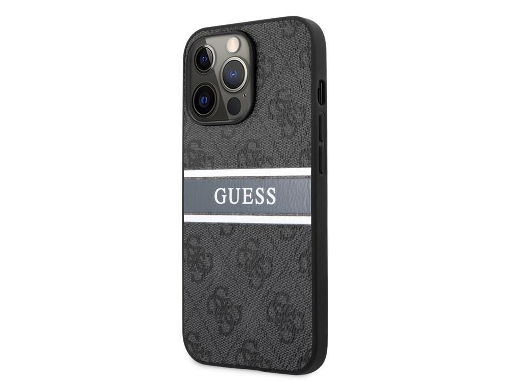 GUESS  Coque pour iPhone 13 Pro PU 4G Stripe 