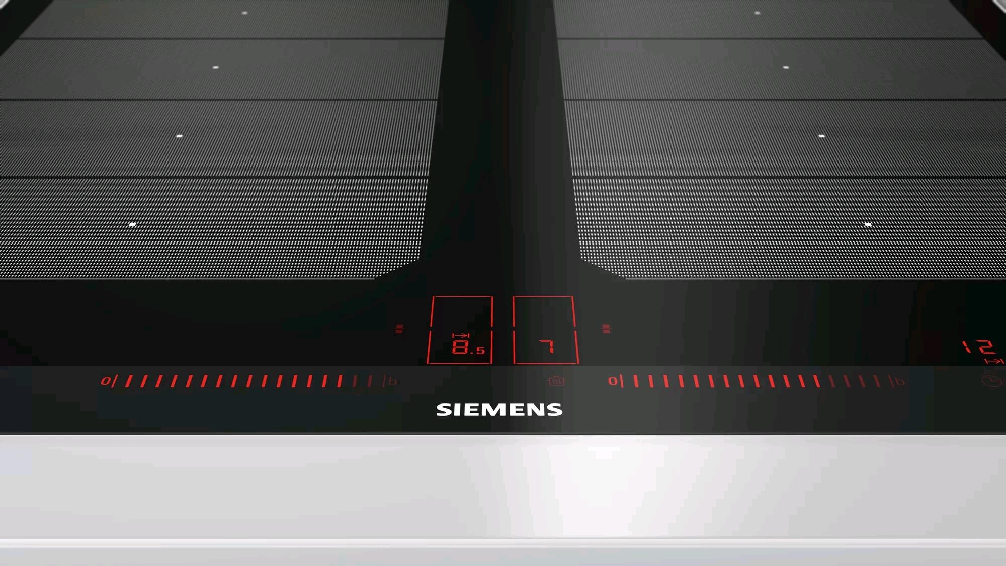 Siemens EX675LXC1E - iQ700 Induktionskochfeld 60 cm Schwarz, Mit Rahmen aufliegend  