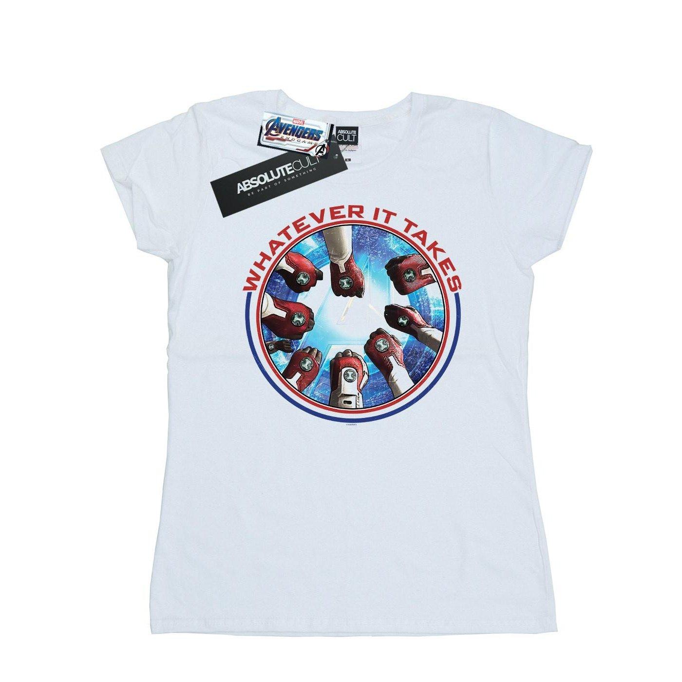 Image of Avengers Endgame Whatever It Takes Fists Tshirt Damen Weiss L