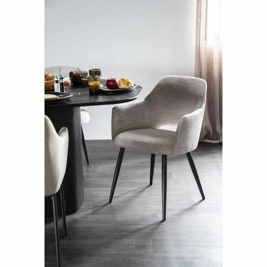 mutoni Chaise avec accoudoirs Esmee Mellow beige  