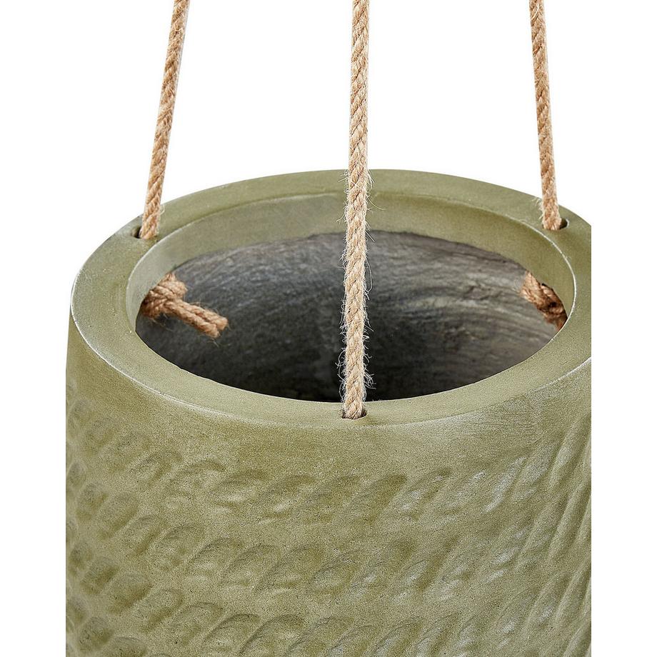 Beliani Blumenkübel aus Lehm-Faser-Mischung Boho LIVADIA  