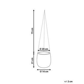 Beliani Vaso per piante en Fibra d'argilla Boho LIVADIA  