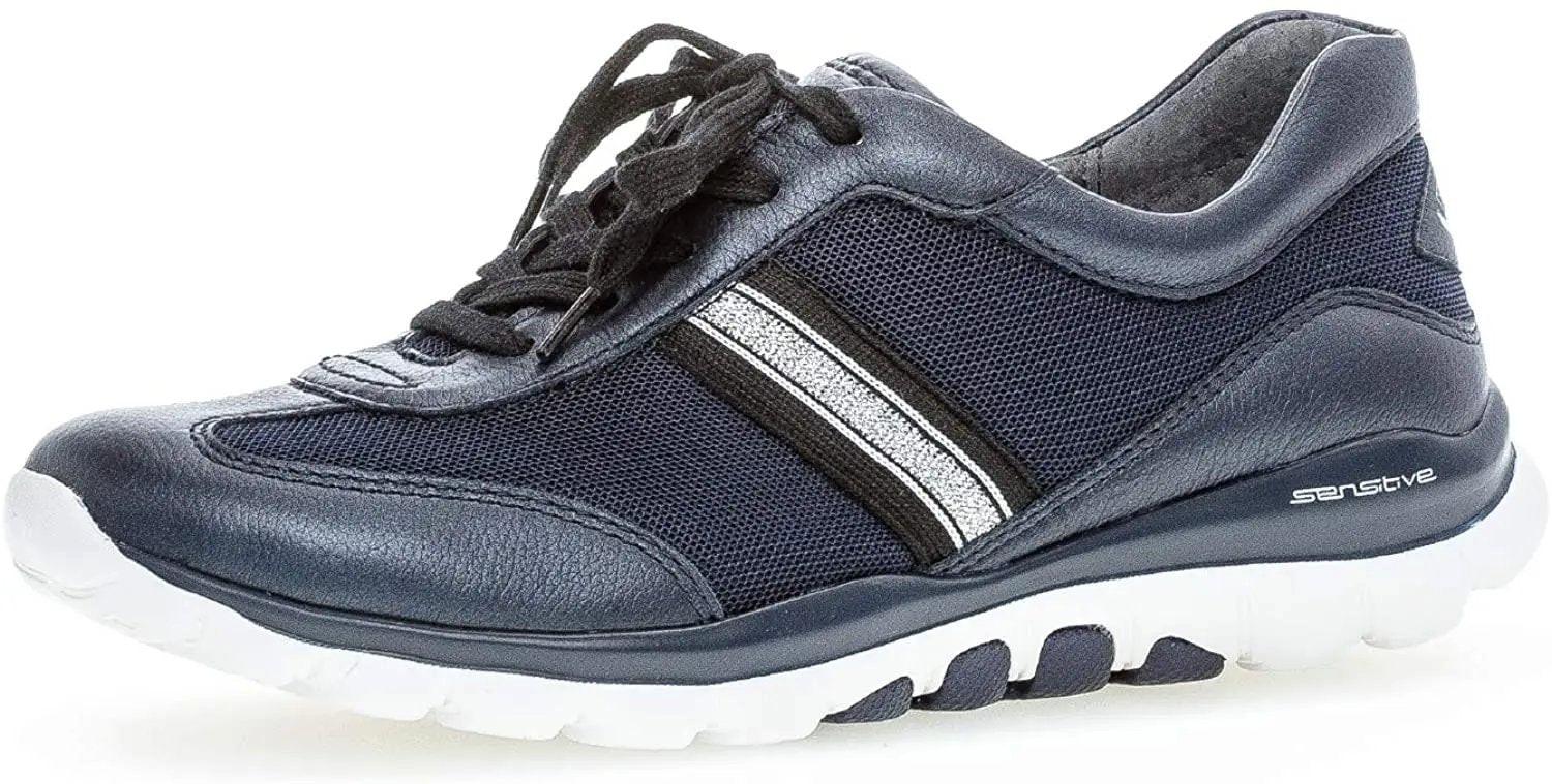 Image of 56.966.66 - Leder Wandersneaker Damen Blau 37.5