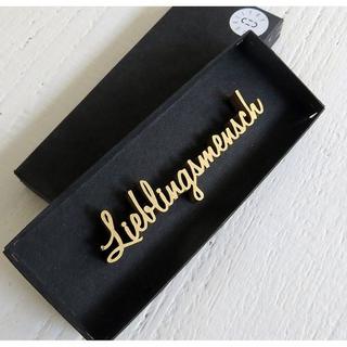 NoGallery  Holzschild Lieblingsmensch Gold 