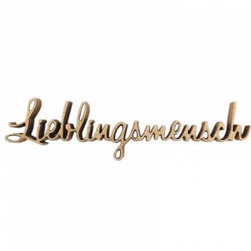Holzschild Lieblingsmensch Gold