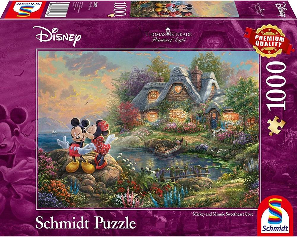 Image of Puzzle 59639 Thomas Kinkade Disney Sweethearts Mickey & Minnie 1000 Teile