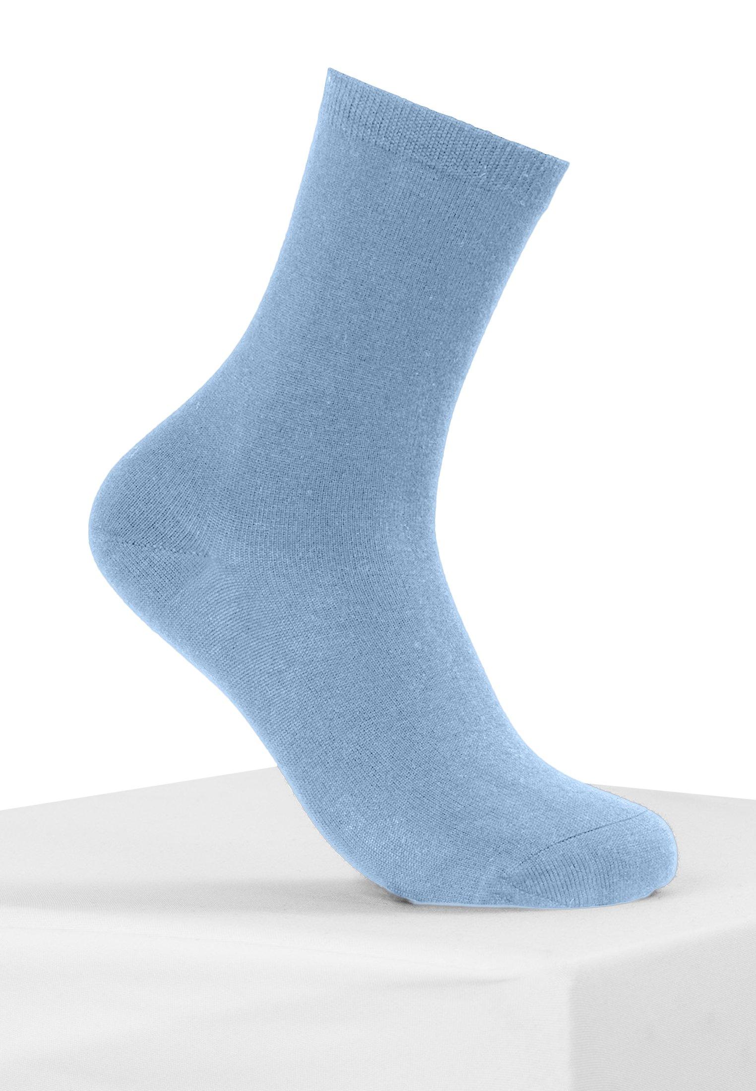 Image of Kaschmir Alltagssocken Damen Himmelblau 39-42