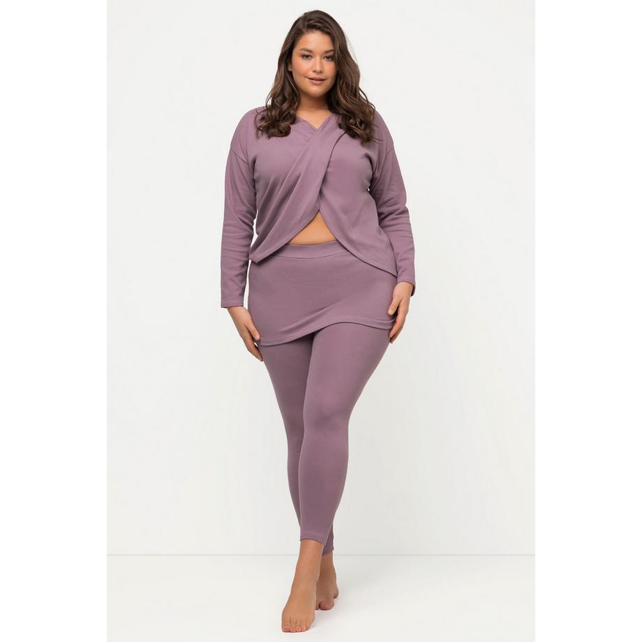 Ulla Popken Legging de Yoga avec Jupe Slim Coton Bio  