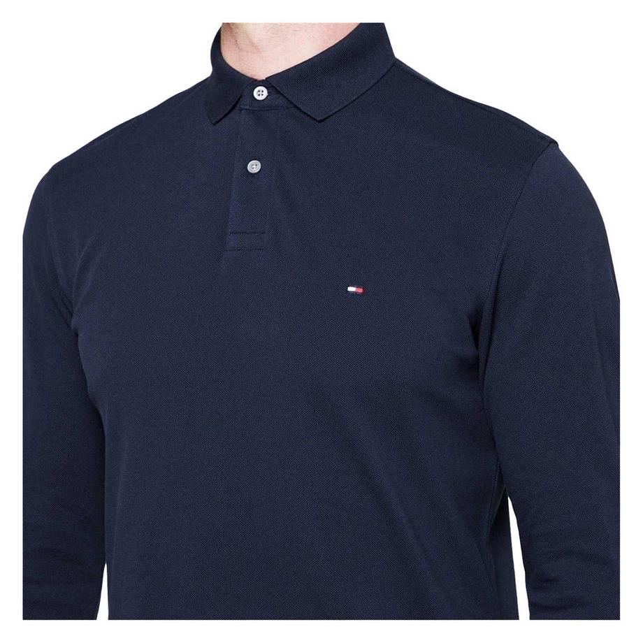TOMMY HILFIGER Maglietta Polo Manica Lunga con Logo Ricamato  