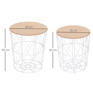 HOMCOM Ensemble de table d'appoint  