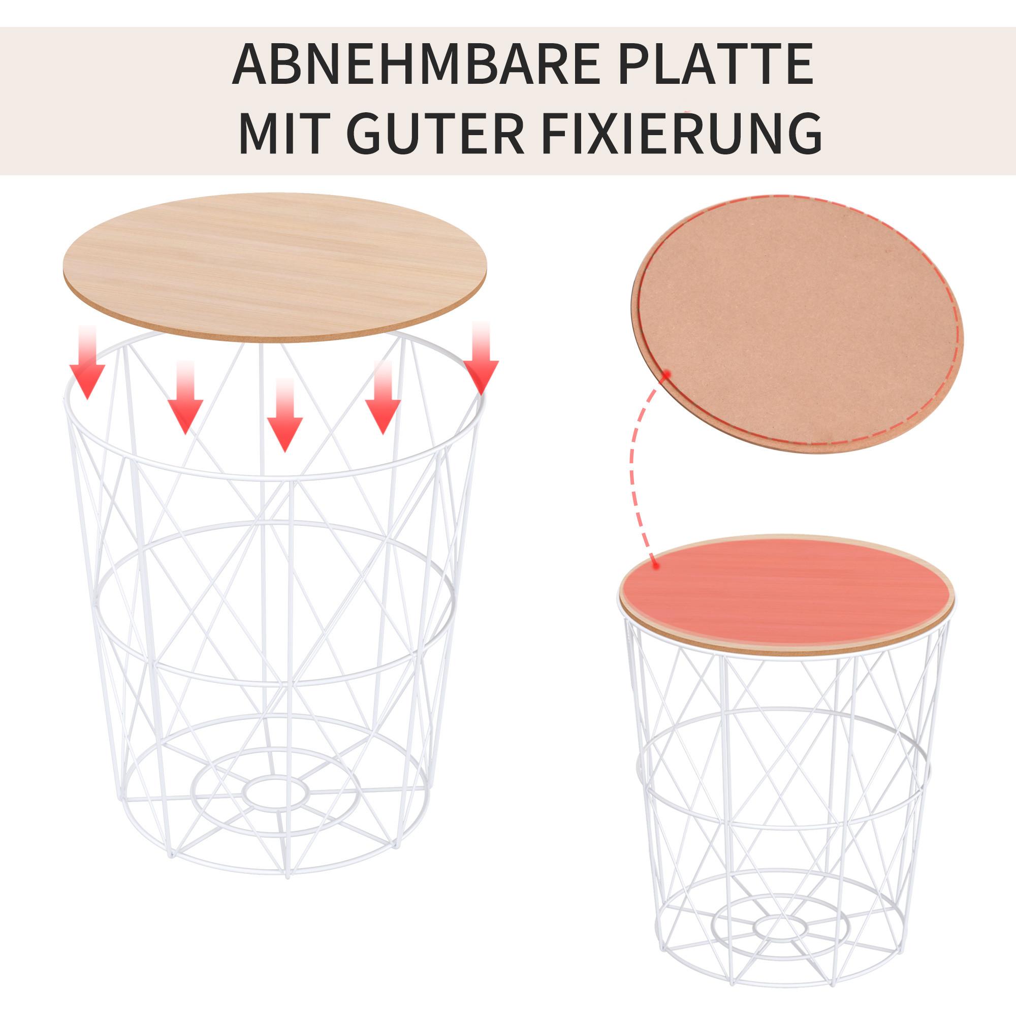 HOMCOM Beistelltisch-Set  