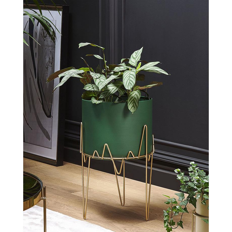 Beliani Vaso per piante rialzato en Ferro Glamour KALANDRA  