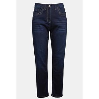 Ulla Popken  Jean Mom jambe large, rivets fantaisie et taille confortable 