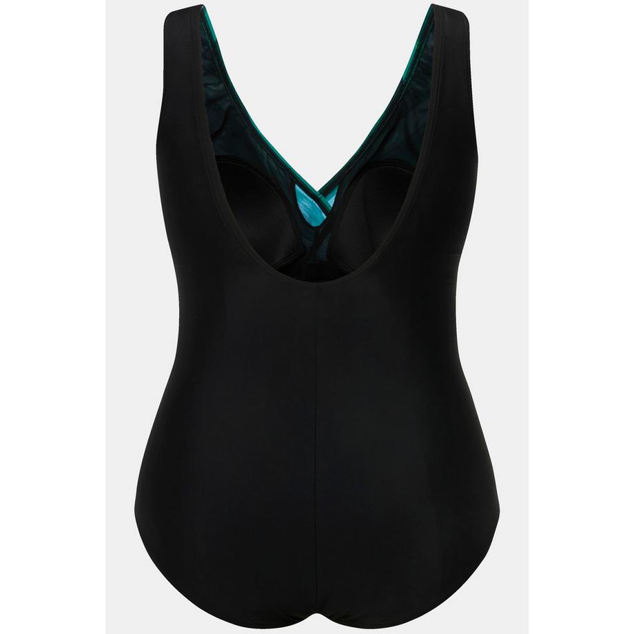 Ulla Popken Costume da bagno Righe Effetto incrociato Coppe morbide  