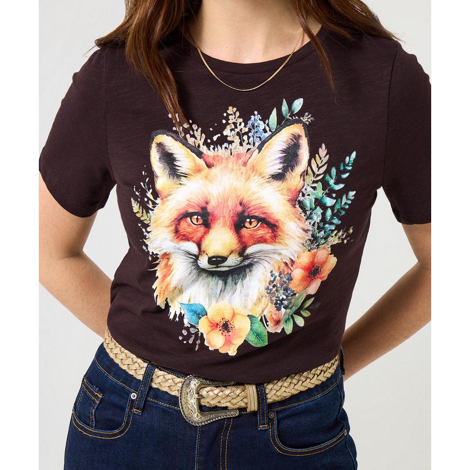 Joe Browns T-Shirt Volpe Autunnale Girocollo Maniche Corte  