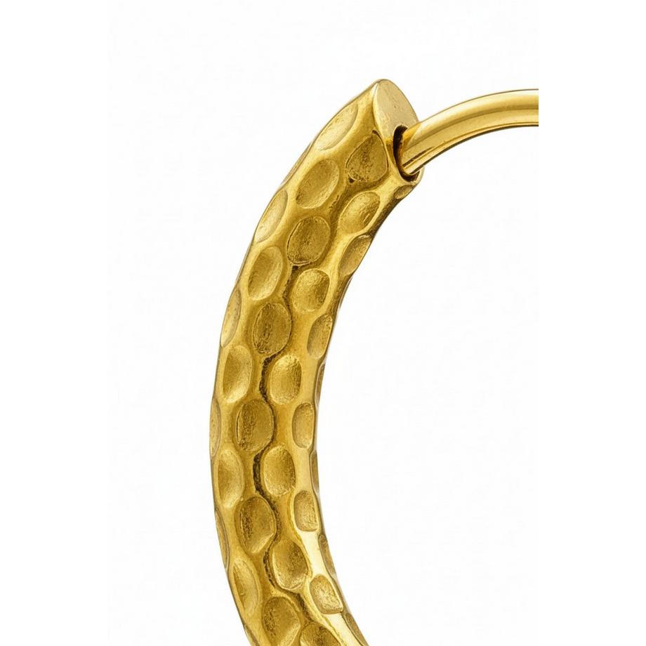 Maxte  Créoles Huggie en    Couleur  à Motif Peau de Serpent 