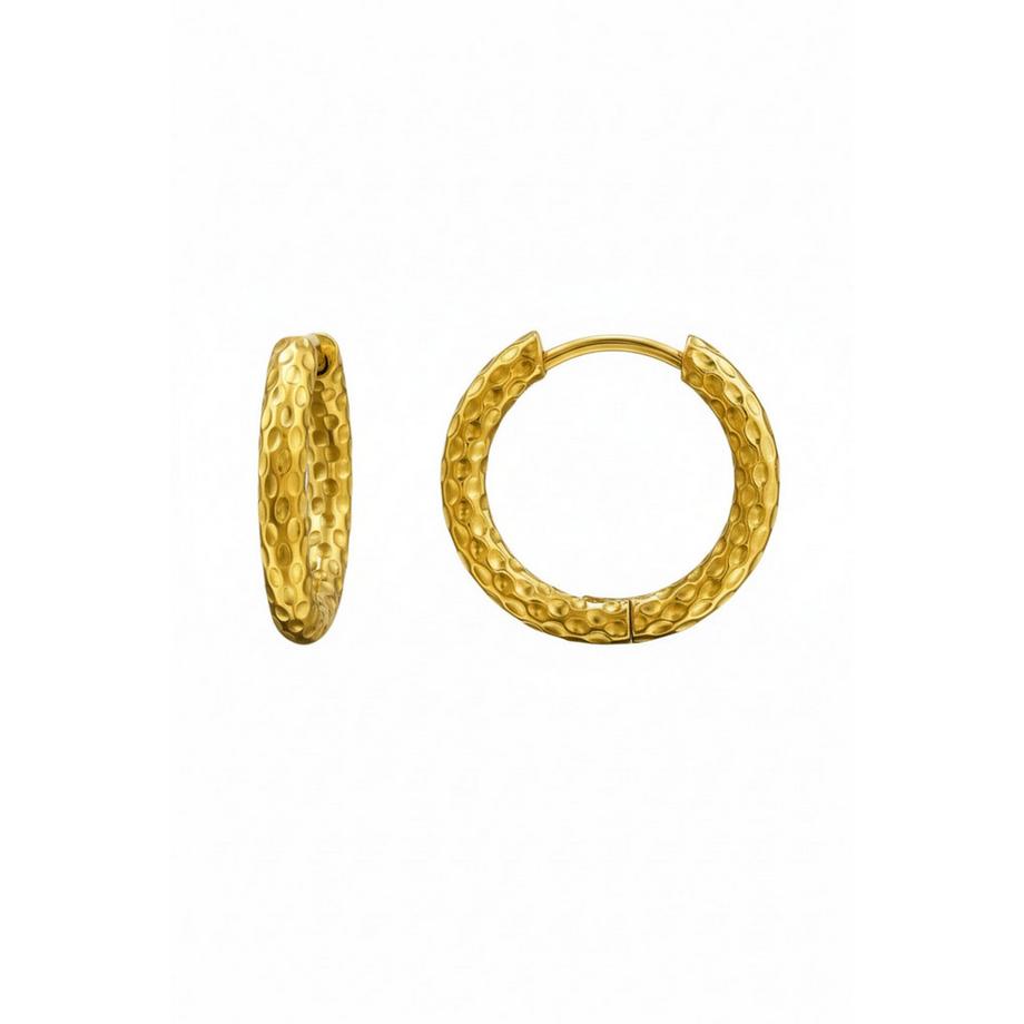 Créoles Huggie en    Couleur  à Motif Peau de Serpent